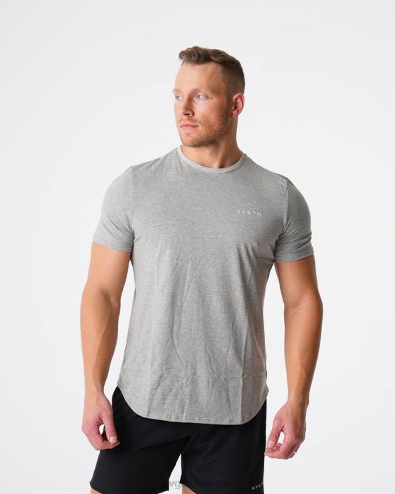 0LFV769 gris hauts NVGTN Hommes tee-shirt ajusté à impulsion