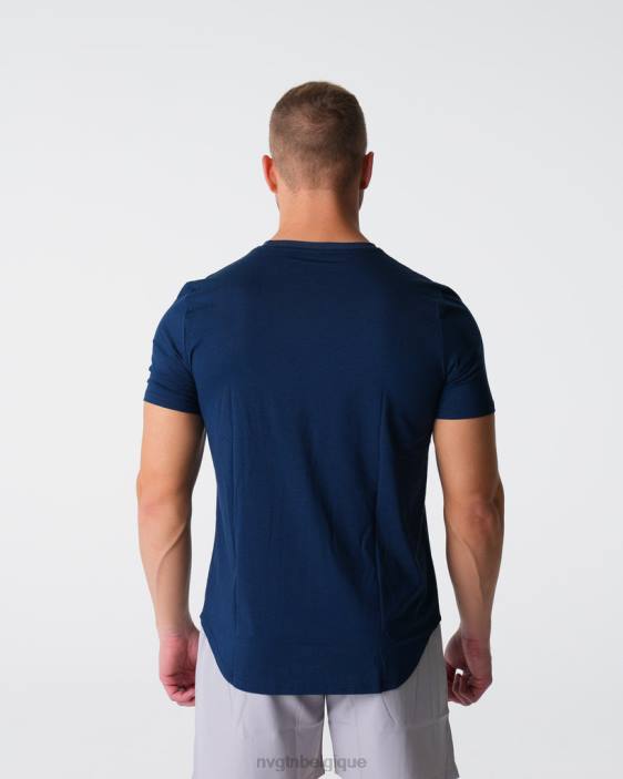 0LFV770 marine hauts NVGTN Hommes tee-shirt ajusté à impulsion