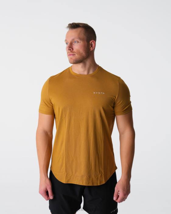 0LFV771 bronze hauts NVGTN Hommes tee-shirt ajusté à impulsion