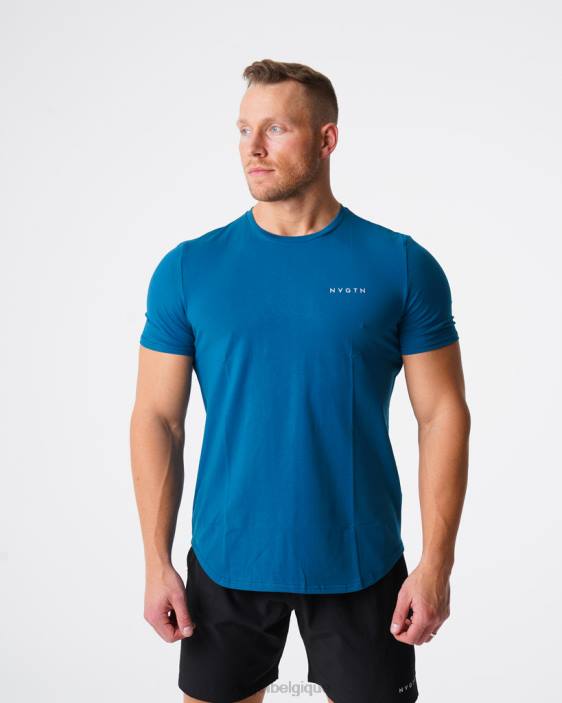 0LFV799 bleu français hauts NVGTN Hommes tee-shirt ajusté à impulsion
