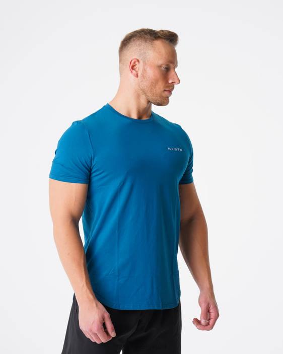 0LFV799 bleu français hauts NVGTN Hommes tee-shirt ajusté à impulsion